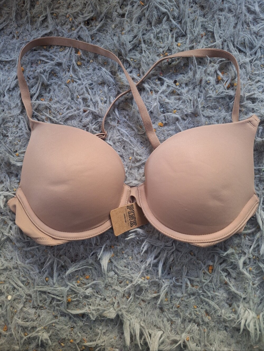 PINK Victoria's Secret Smooth Molded T-Shirt Bra - Light Beige